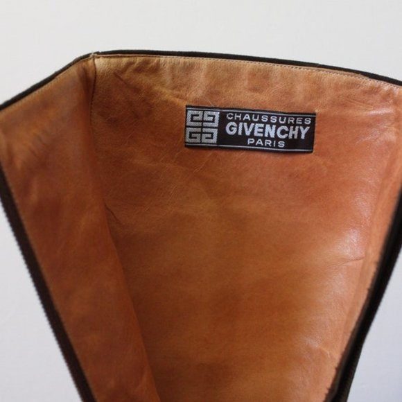 1970s GIVENCHY suede boho boots, brown suede leather hippie boots 6 US - Picture 8 of 10